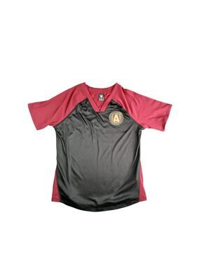 Atlanta United FC MLS Soccer Jersey Womens Medium Red Vented Merch V Neck NWOT